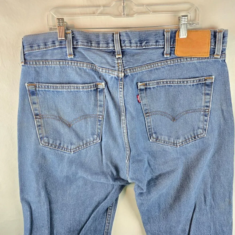 Levis 505 Jeans 38x30 Blue Denim Regular Fit Straight Leg 100% Cotton Normcore A